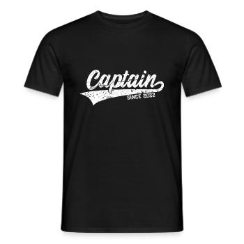 CAPITAINE DEPUIS 2022 - T-shirt homme - noir - Devant - AI Model Male 178 light (178cm)