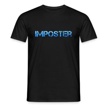 Imposter Amongus Gaming Streaming Stream PC Coop - Men's T-Shirt - black - Front - AI Model Male 178 light (178cm)