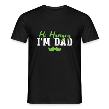 Salut Affamé, je suis papa - T-shirt homme - noir - Devant - AI Model Male 178 light (178cm)