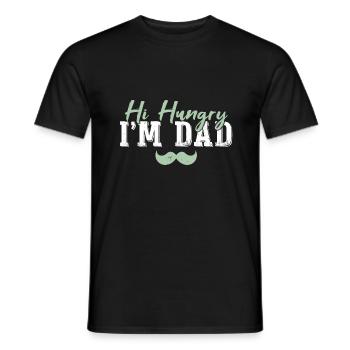 Salut affamé, je suis papa - T-shirt homme - noir - Devant - AI Model Male 178 light (178cm)