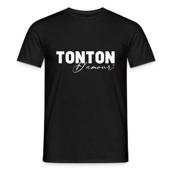 Tonton d'amour - T-shirt homme - noir - Devant - AI Model Male 178 light (178cm)