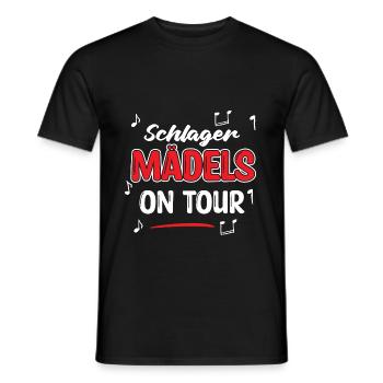 SCHLAGER MÄDELS ON TOUR - Männer T-Shirt - Schwarz - Vorne - AI Model Male 178 light (178cm)