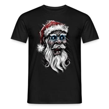 Zombie Santa Claus - T-shirt homme - noir - Devant - AI Model Male 178 light (178cm)