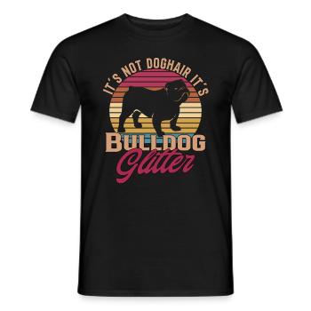 Ce n’est pas des poils de chien, c’est des paillettes de bouledogue - Bulldogge - T-shirt homme - noir - Devant - AI Model Male 178 light (178cm)