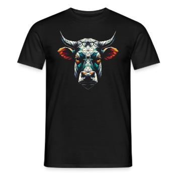 Vache - T-shirt homme - noir - Devant - AI Model Male 178 light (178cm)