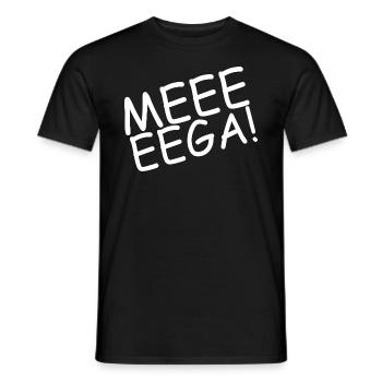 Mega ! T Shirt - Männer T-Shirt - Schwarz - Vorne - AI Model Male 178 light (178cm)