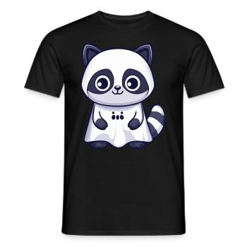 Waschbär Halloween Lustig Geist - Männer T-Shirt - Schwarz - Vorne - AI Model Male 178 light (178cm)