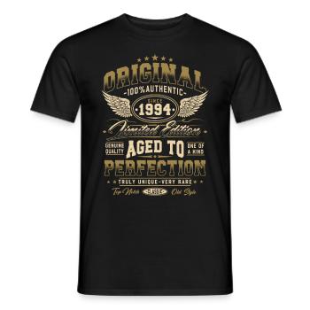 Original 1994 Vintage Born Cadeau d’anniversaire - T-shirt homme - noir - Devant - AI Model Male 178 light (178cm)