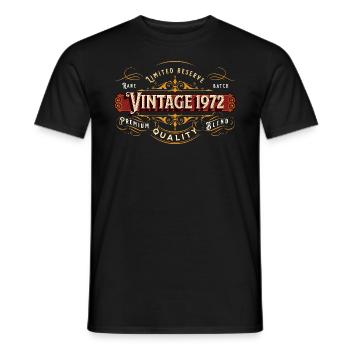 Vintage 1972 Premium Design Geschenkidee - Männer T-Shirt - Schwarz - Vorne - AI Model Male 178 light (178cm)