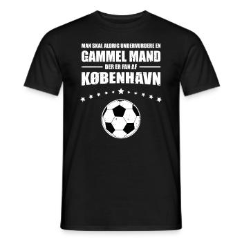 Old Man - Copenhagen Fan | Retro Vintage - Men's T-Shirt - black - Front - AI Model Male 178 light (178cm)