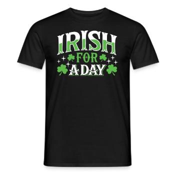 Irish for a day - Shamrock - Ireland - Men's T-Shirt - black - Front - AI Model Male 178 light (178cm)