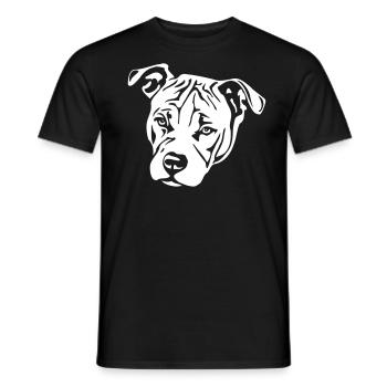(190) American Staffordshire Terrier - Männer T-Shirt - Schwarz - Vorne - AI Model Male 178 light (178cm)