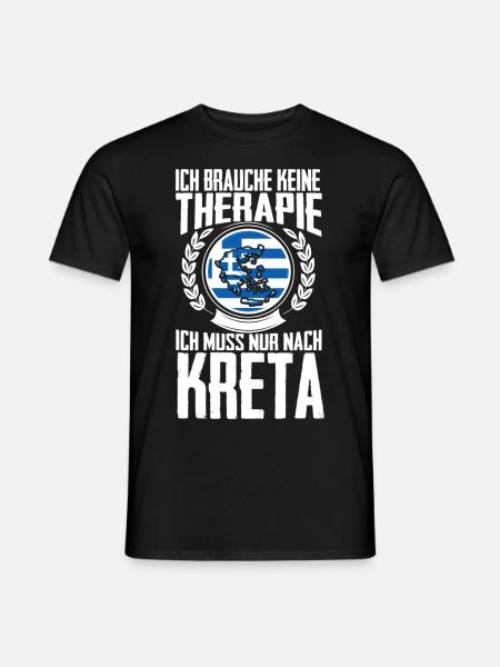Therapie Kreta - Urlaub Geschenk Stalis Iraklio - Männer T-Shirt - Schwarz