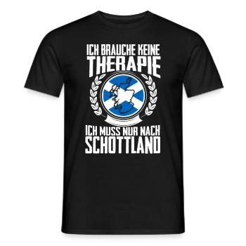 Therapie Schottland - Urlaub Geschenk Glasgow Skye - Männer T-Shirt - Schwarz - Vorne - AI Model Male 178 light (178cm)