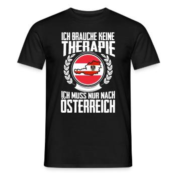 Therapie Österreich Urlaub Geschenk Tirol Kärnten - Männer T-Shirt - Schwarz - Vorne - AI Model Male 178 light (178cm)