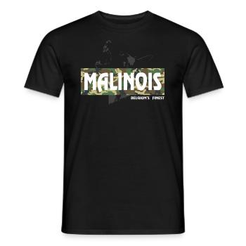 Malinois Camouflage Print - Männer T-Shirt - Schwarz - Vorne - AI Model Male 178 light (178cm)