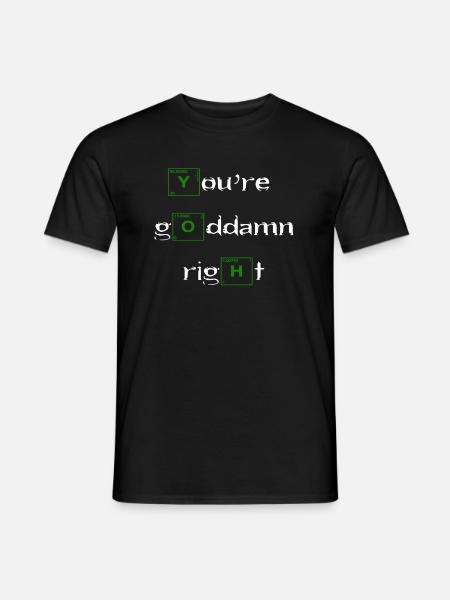 Walter White as Heisenberg - Men's T-Shirt - black