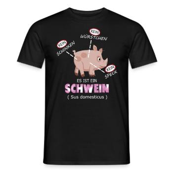 Veganer Vegan Tierschutz Tierrechte Soja Tofu - Männer T-Shirt - Schwarz - Vorne - AI Model Male 178 light (178cm)