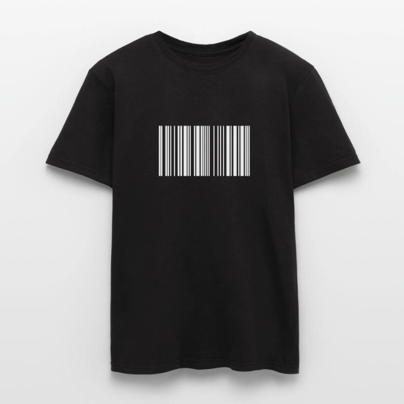 Code à barres code à barres blanc T-shirt homme