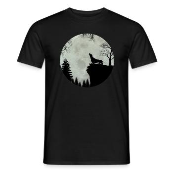 Dachshund Teckel Dachshund Moon Gift (0287) - Men's T-Shirt - black - Front - AI Model Male 178 light (178cm)