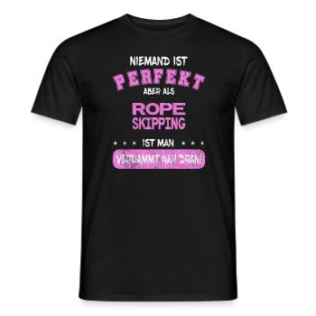 Corde à sauter sacrément proche de la conception parfaite - T-shirt homme - noir - Devant - AI Model Male 178 light (178cm)