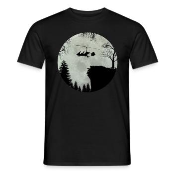 Gyrocopter Tragschauber Mondschein Geschenk (0435) - Männer T-Shirt - Schwarz - Vorne - AI Model Male 178 light (178cm)