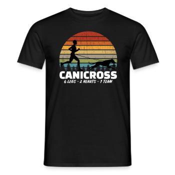 canicross Hundesport Zughundesport - Männer T-Shirt - Schwarz - Vorne - AI Model Male 178 light (178cm)