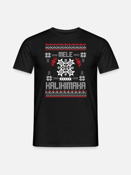Mele Kalikimaka Hässlicher Weihnachtspullover - Männer T-Shirt - Schwarz