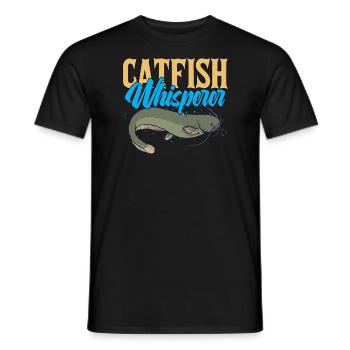 Angeln Angler Motiv - Catfish Whisperer - Männer T-Shirt - Schwarz - Vorne - AI Model Male 178 light (178cm)