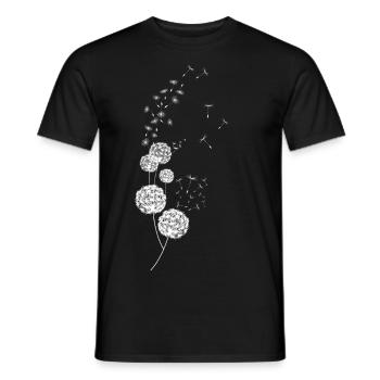 Dandelion - Men's T-Shirt - black - Front - AI Model Male 178 light (178cm)