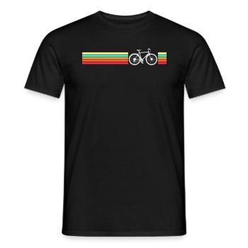 Vélo rétro - T-shirt homme - noir - Devant - AI Model Male 178 light (178cm)