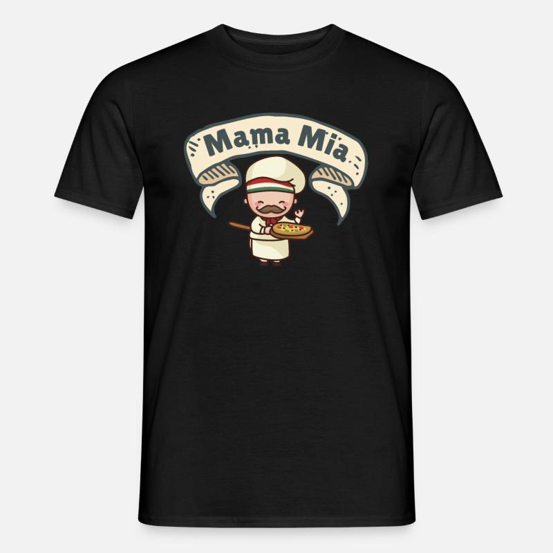 Mama Mia - Männer T-Shirt - Schwarz