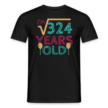 18th birthday - Men's T-Shirt - black - Front - AI Model Male 178 light (178cm)