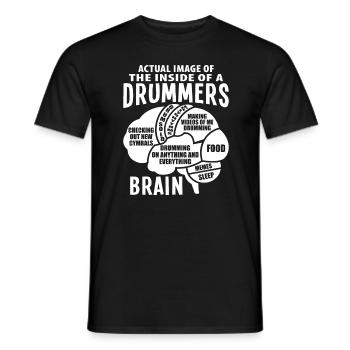 Drum Drummer Drum Drummer - Men's T-Shirt - black - Front - AI Model Male 178 light (178cm)