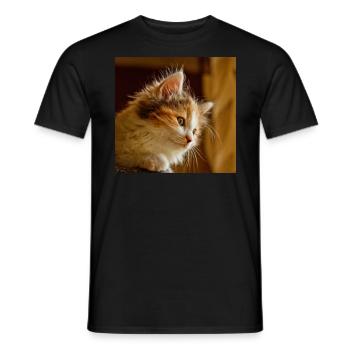 cat cat mask cat mask mask cats - Men's T-Shirt - black - Front - AI Model Male 178 light (178cm)