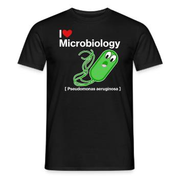 I Love Microbiology - Männer T-Shirt - Schwarz - Vorne - AI Model Male 178 light (178cm)