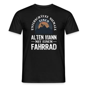 Radfahrer Fahrrad Mann - Männer T-Shirt - Schwarz - Vorne - AI Model Male 178 light (178cm)