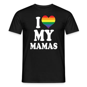 I love my mamas - Men's T-Shirt - black - Front - AI Model Male 178 light (178cm)