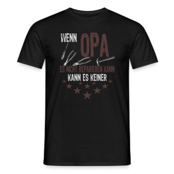 Opa Papa Handwerker - Männer T-Shirt - Schwarz - Vorne - AI Model Male 178 light (178cm)