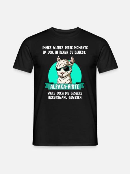 Alpaka-Hirte Job Arbeit Bürohumor Geschenk - Männer T-Shirt - Schwarz