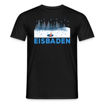 Eisbader bain de glace bain d'hiver bain de glace nageur froid - T-shirt homme - noir - Devant - AI Model Male 178 light (178cm)