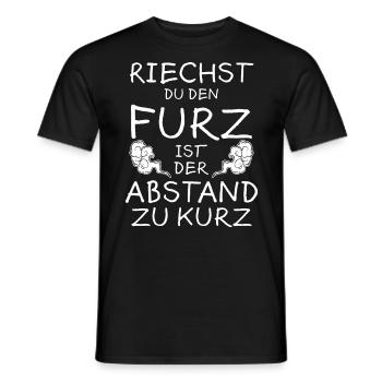 Riechen Furz Abstand Lustiger Spruch Pups Geschenk - Männer T-Shirt - Schwarz - Vorne - AI Model Male 178 light (178cm)