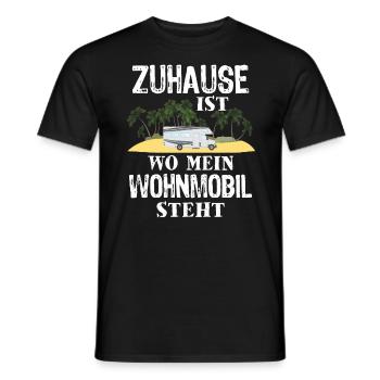 Wohnmobil Camping Palmen - Männer T-Shirt - Schwarz - Vorne - AI Model Male 178 light (178cm)