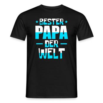 Best dad in the world - Men's T-Shirt - black - Front - AI Model Male 178 light (178cm)