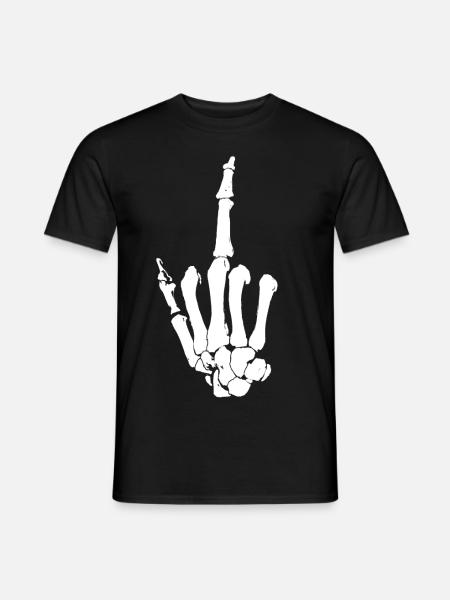 Mittelfinger - Männer T-Shirt - Schwarz