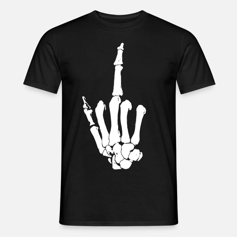 Mittelfinger - Männer T-Shirt - Schwarz