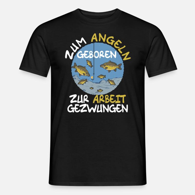 Fisch Fischen Karpfen - Männer T-Shirt - Schwarz
