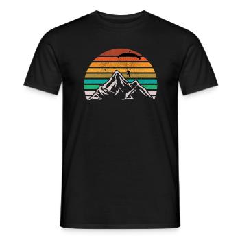 Parapente Canoe rétro Vintage - T-shirt homme - noir - Devant - AI Model Male 178 light (178cm)