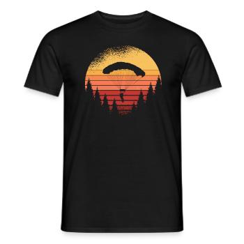 Parapente Canoe rétro Vintage - T-shirt homme - noir - Devant - AI Model Male 178 light (178cm)