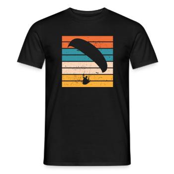 Parapente Canoe rétro Vintage - T-shirt homme - noir - Devant - AI Model Male 178 light (178cm)